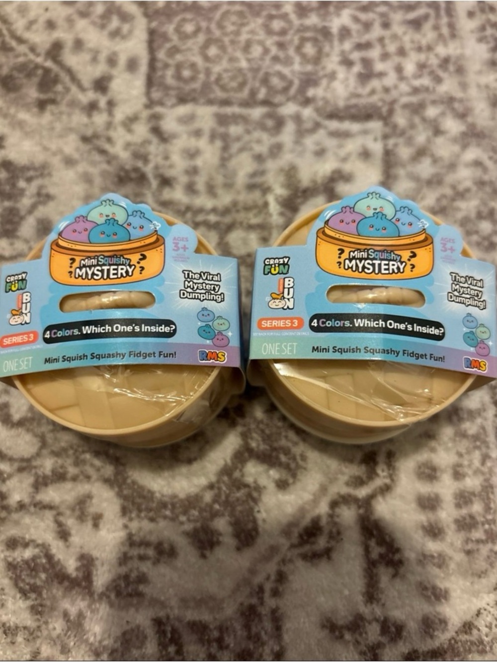 Set of Two, Mini Squishy Mystery Dumpling Fidget Toy Set